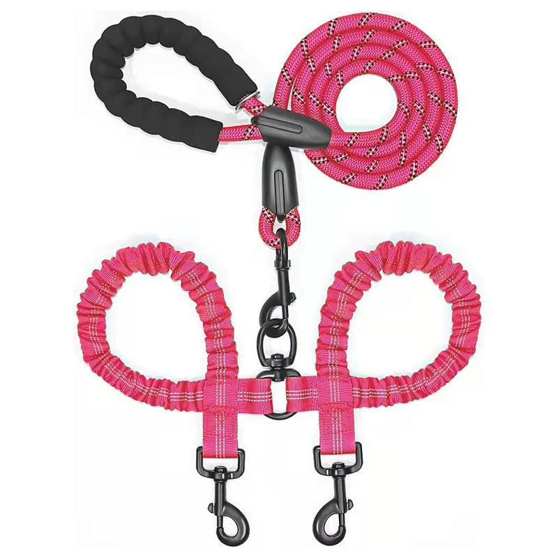 Polyester Pet Reflective One Drag Two Traction Rope 005887b7 3ad2 45cb 88d5 28242e1dda7e