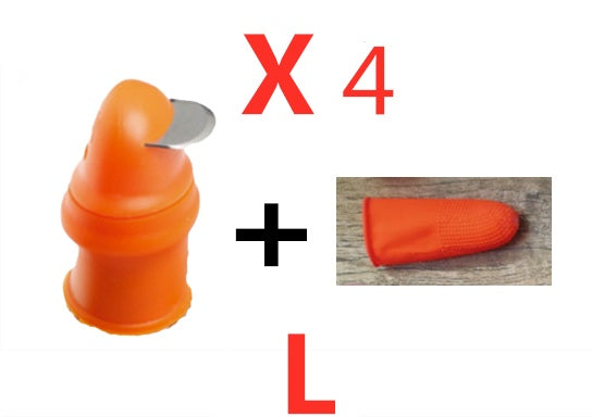 Silicone Thumb Knife Finger Protector Gears Cutting Vegetable Harvesting Knife Pinching Plant Blade Scissors Garden Gloves 00