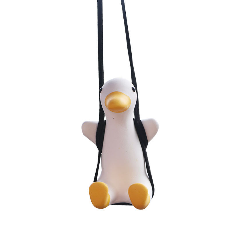 Car Rearview Mirror Pendant For Car Swing Duck