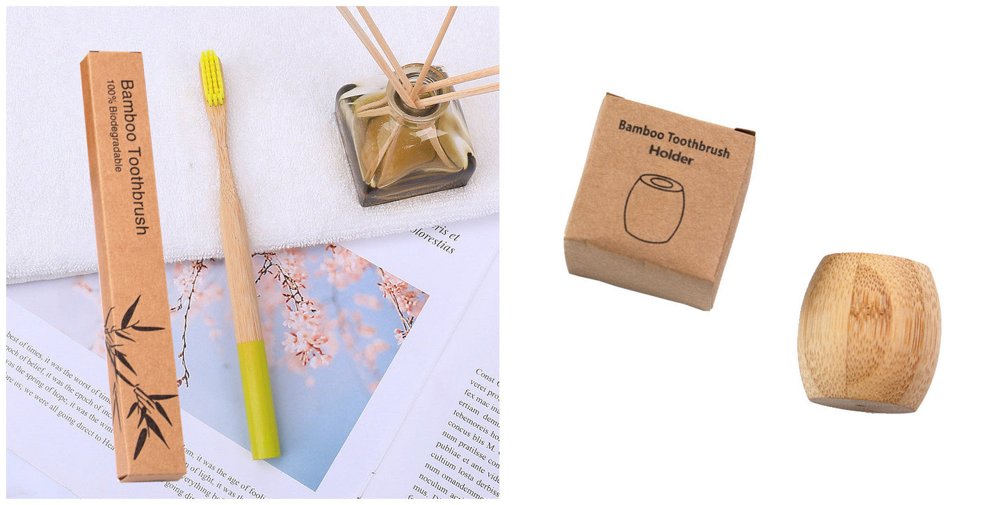 Natural bamboo handle round bamboo toothbrush 008acf48 cc2c 4e42 95d1 55f6efa94b48