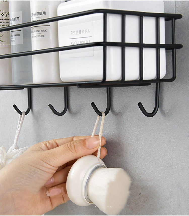 Bathroom Rack Black Wall-mounted Iron Bathroom Towel Rack 00b53c17 f62c 4ec3 a808 86bfd8b182e6