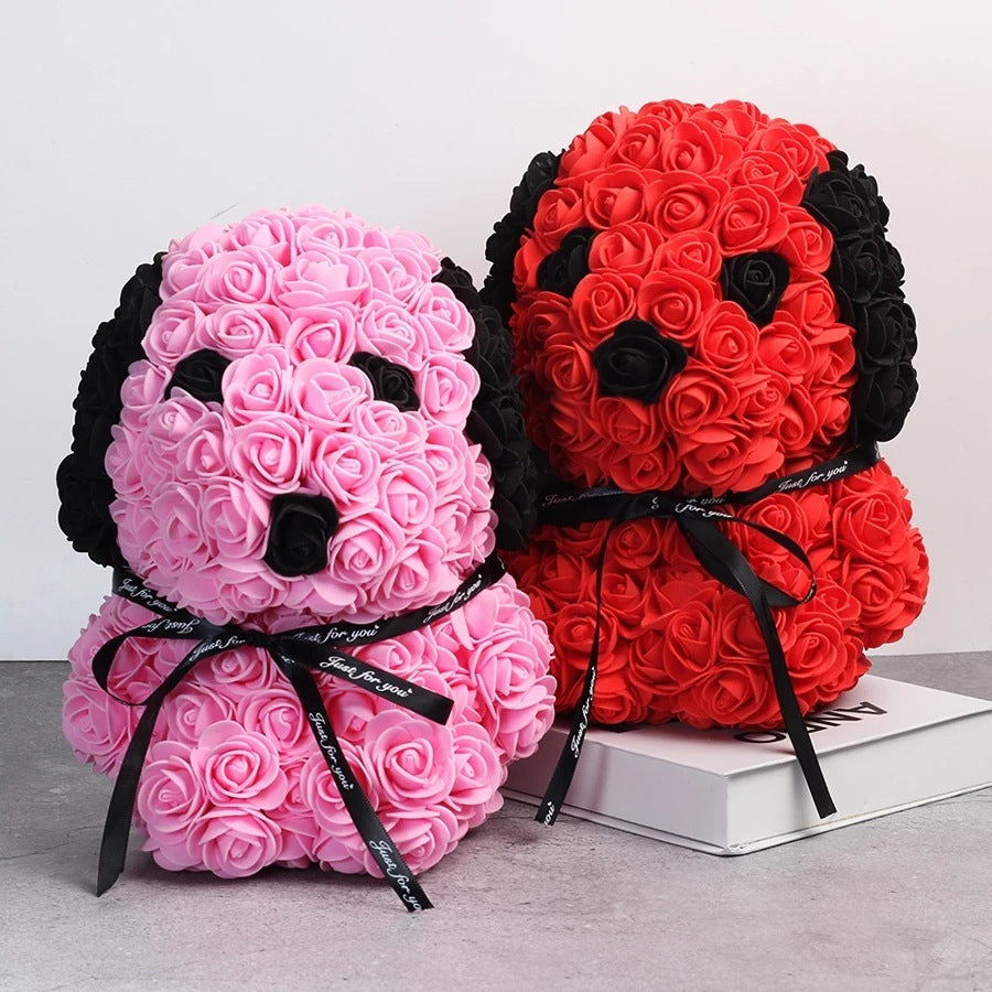 Creative Style Rose Dog Doll Christmas Gift Decoration 00bbfe71 255e 4788 a269 780a0404dff4