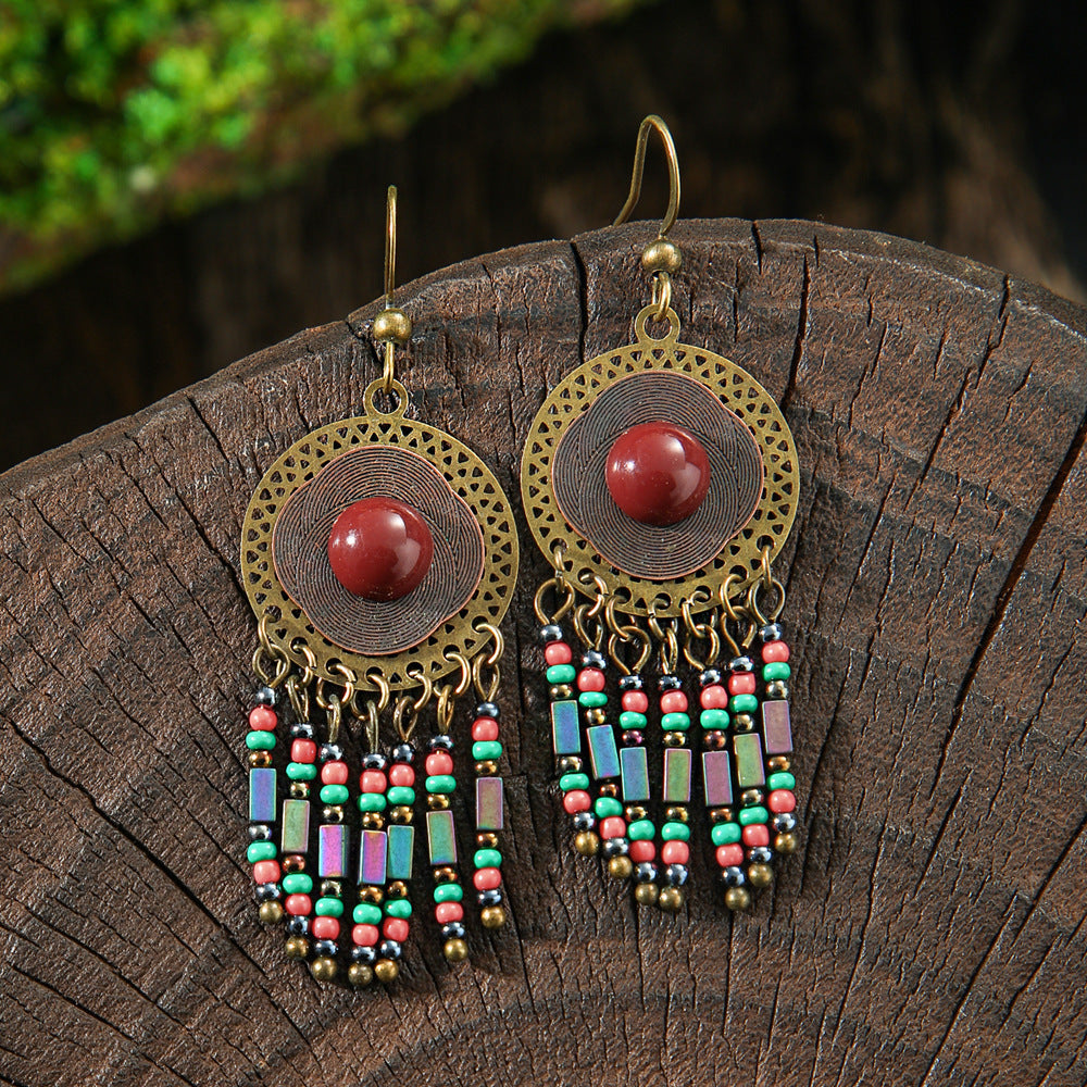 Vintage Bohemian Style Hand-woven Tassel Earrings 017e309b 8ae9 4cfc 8559 d63d7dd1517b