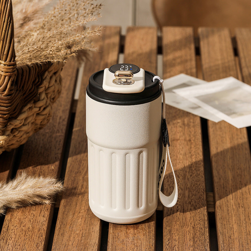 Smart Digital Thermal Bottle Portable Coffee Mug Stainless Steel Water Bottle In-Car Insulated Cup Keep Cold Vacuum Flasks 45