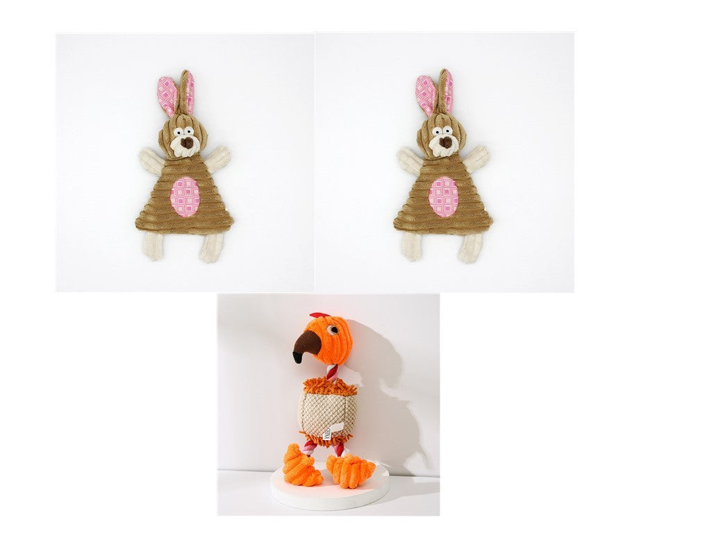 Pet Toy Donkey Shape Corduroy Chew Toy For Dogs Puppy Squeaker Squeaky Plush Bone Molar Dog Toy Pet Training Dog 018e9dd3 17a