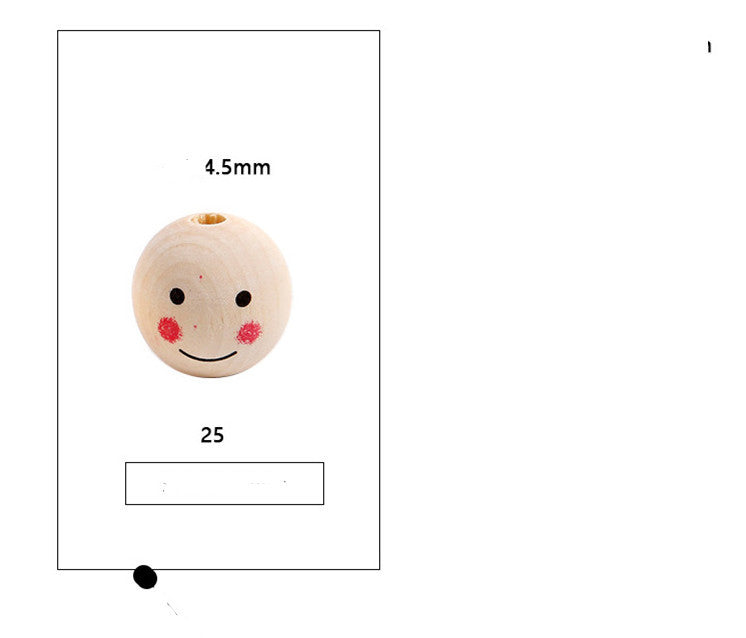 DIY Children's Log Color Smile Doll Head Beaded Accessories 01ff1ee1 cc17 4c5f a095 7c43f4186c3d