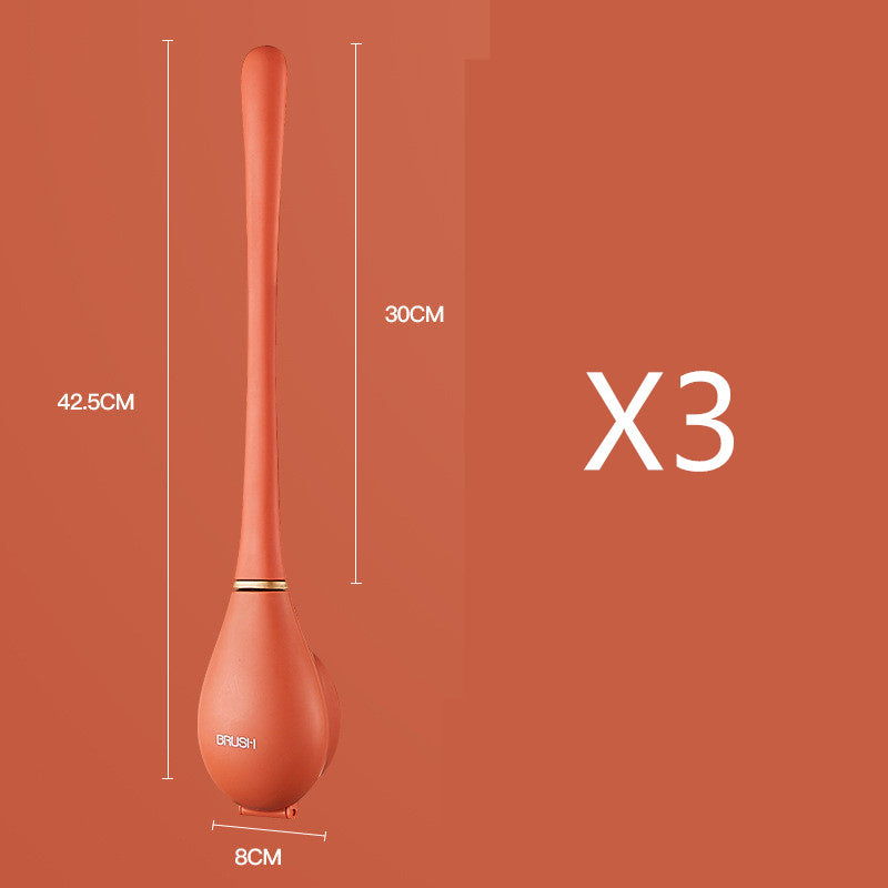 Household Brush Wall-mounted Long-handled Silicone Toilet Brush 0248e8a9 3fd5 4c87 88d2 ef9ad8691431