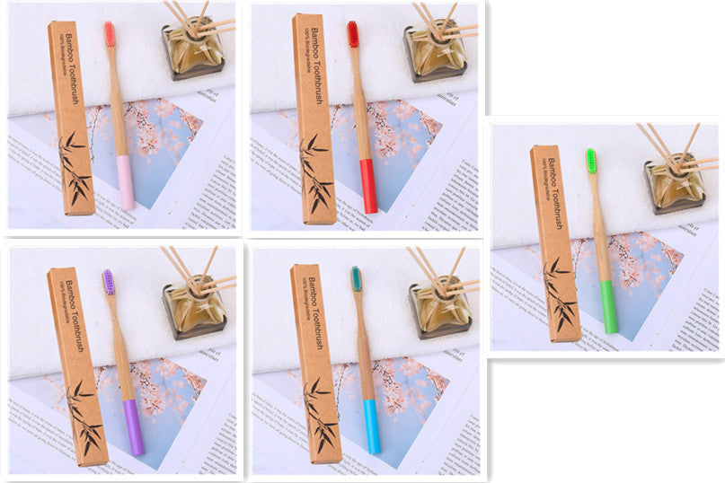 Natural bamboo handle round bamboo toothbrush 0252680c f2d6 4186 a941 1f7c352f90f8