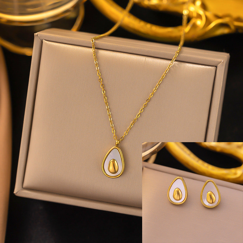 Stainless Steel Necklace Earrings Women's Jewelry Suit 028f0db7 7dc6 42f4 8a56 7257852e646e