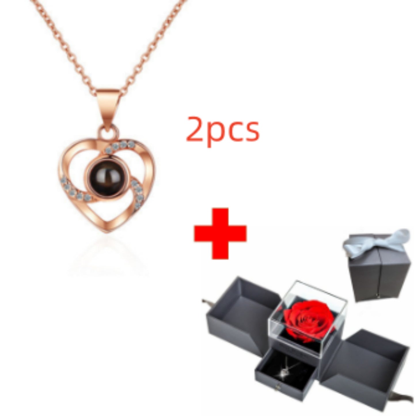 Preserved Flower Rose Flower Necklace Jewelry Box Gift 034081ec 437d 413a ac9c b413185b1669