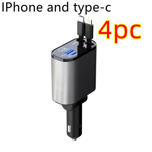 Metal Car Charger 100W Super Fast Charging Car Cigarette Lighter USB And TYPE-C Adapter 03be97b3 5cd9 4230 8721 95b7df1d9d05