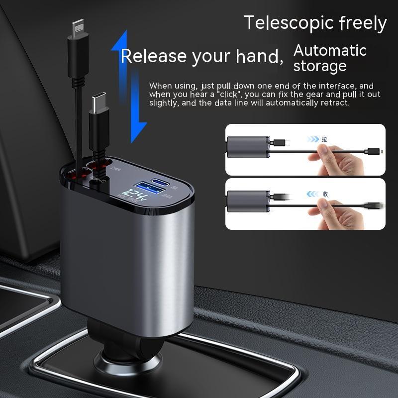 Metal Car Charger 100W Super Fast Charging Car Cigarette Lighter USB And TYPE-C Adapter 03d64293 b3fa 4766 92d2 82a941c89db5