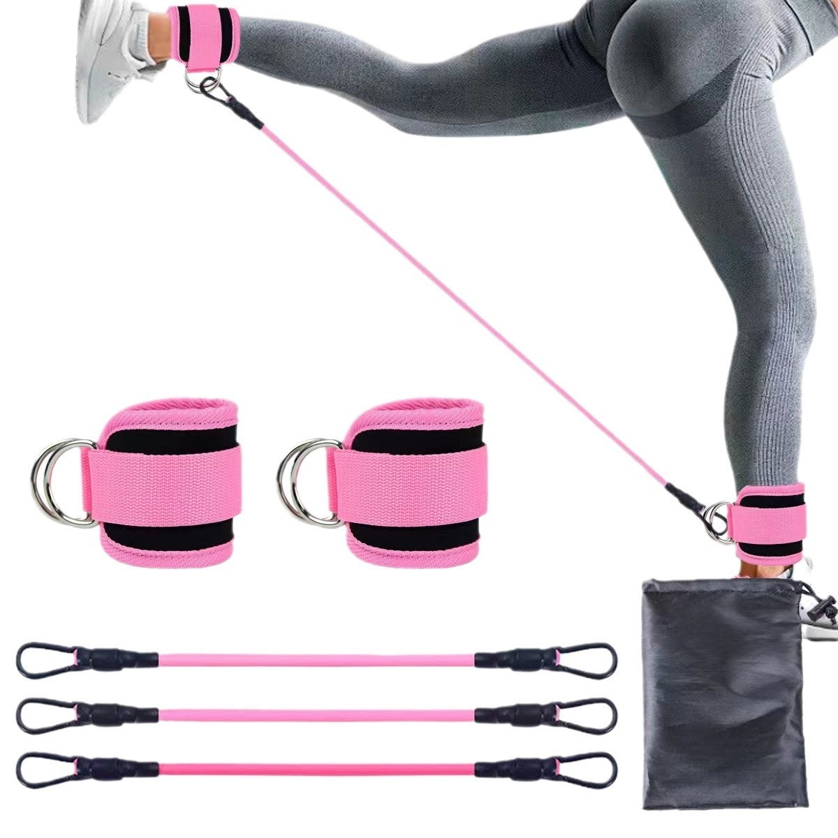 Ankle Strap Resistance Bands Hip Leg Strength Pull Rope Fitness Elastic Training Home Yoga Pilate Crossfit Workout Gym Equipm