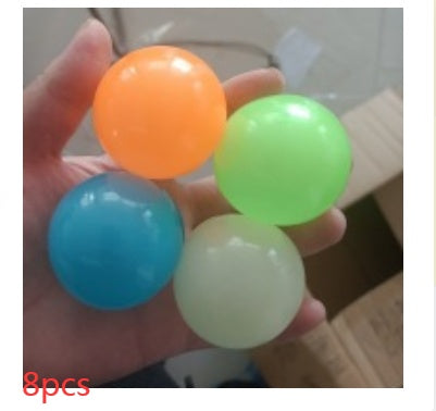 Luminous Sticky Ball Toys Sticky Wall Home Party Games Glow In The Dark Novelty Toys Decompression Squeeze Toy 04f3b230 6ed9