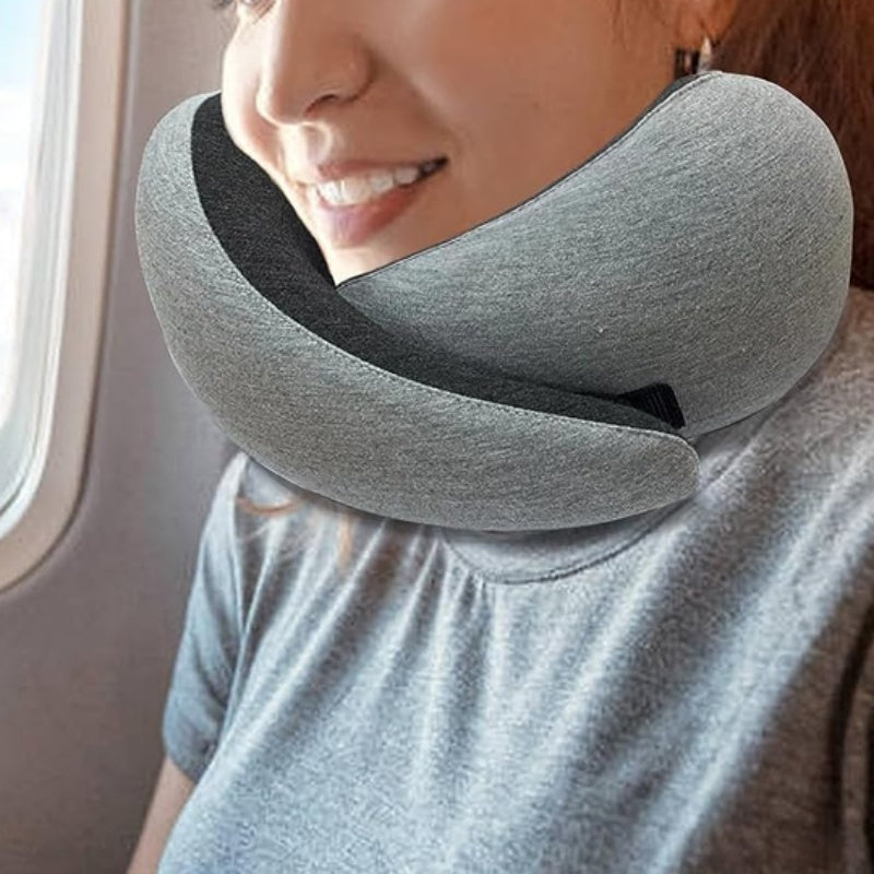 Travel Neck Pillow Non-Deformed Airplane Pillow Travel Neck Cushion Durable U-Shaped Travel Memory Cotton Nap Neck Pillow 050