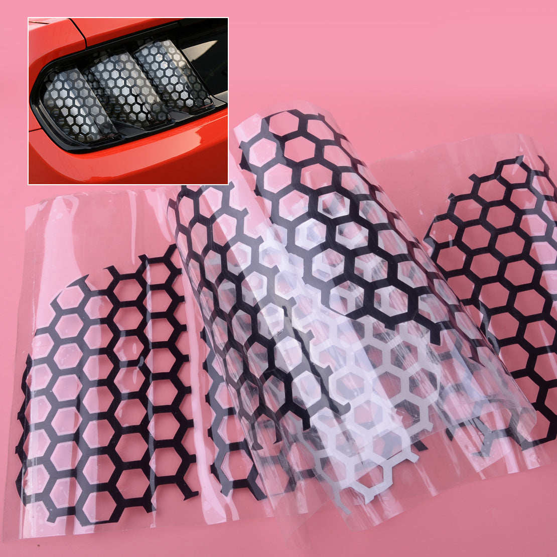 6pc Sets Of Honeycomb Car Rear Tail Light Decorative Stickers - HD Wireless Product #5