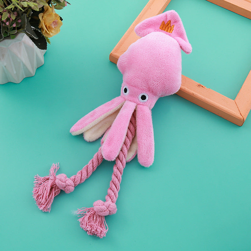Vocal Cotton String Octopus Bite-resistant Teeth Cleaning Interactive Pet Toy 0605bc98 5ec7 48fc 8b02 0be65927e150