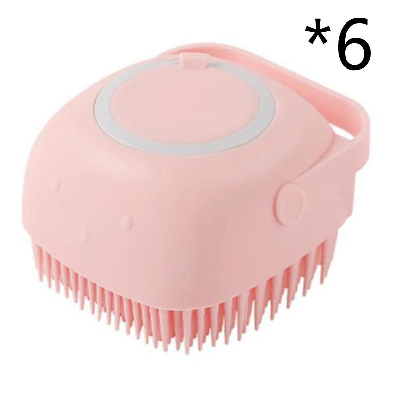 Silicone Dog Bath Massage Gloves Brush Pet Cat Bathroom Cleaning Tool Comb Brush For Dog Can Pour Shampoo Dog Grooming Suppli