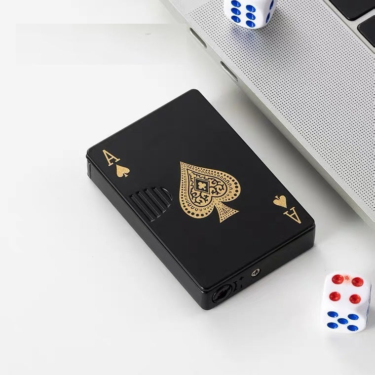 Creative Personality Cool Playing Cards Inflatable Electronic Windproof Lighter 06eebc06 be14 4cfd b51a e6c5e64ee26f