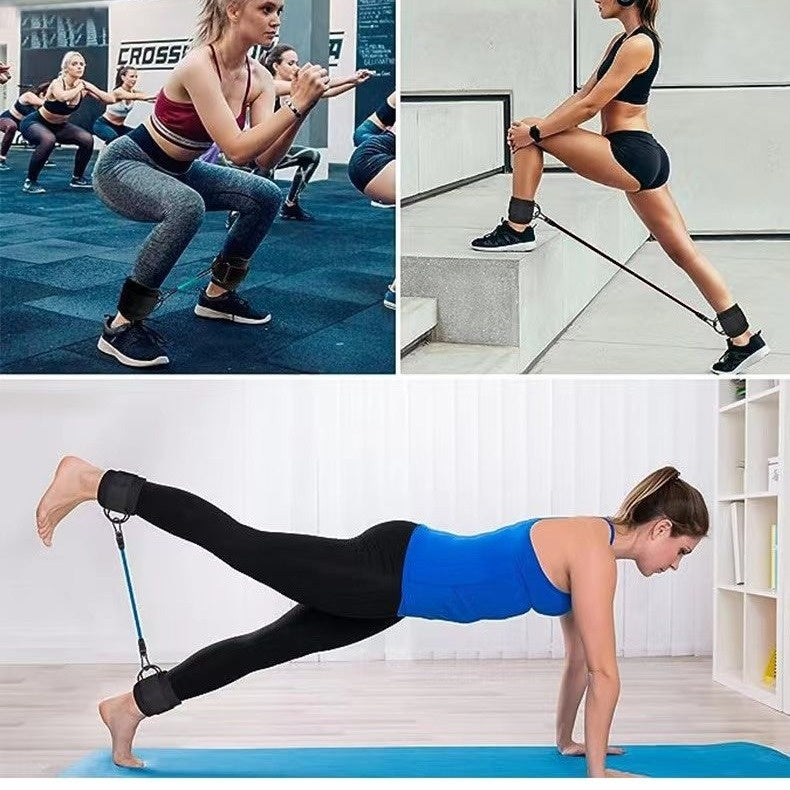 Ankle Strap Resistance Bands Hip Leg Strength Pull Rope Fitness Elastic Training Home Yoga Pilate Crossfit Workout Gym Equipm