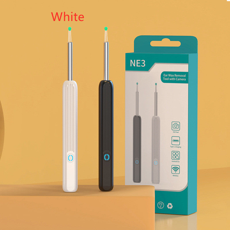 NE3 Ear Cleaner Otoscope Ear Wax Removal Tool With Camera LED Light Wireless Ear Endoscope Ear Cleaning Kit For I-phone 081ae