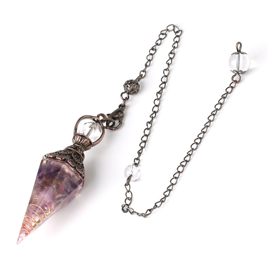 Colorful Crystal Pendulum Natural Gravel Pendant 08250409 a456 4625 92b1 711c958b5d5d