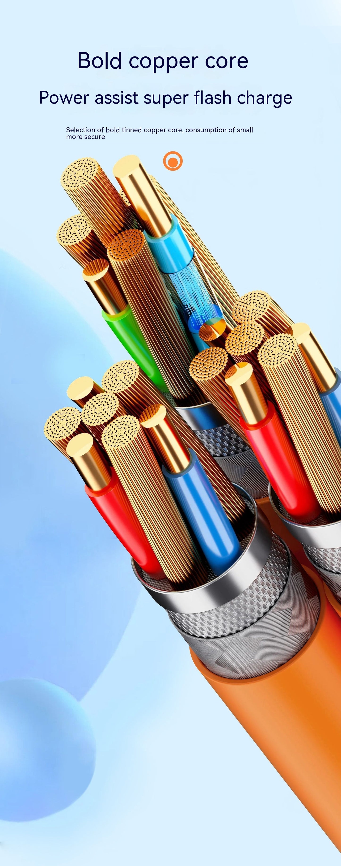 120W One-to-three Elbow Fast Charging Zinc Alloy Charging Cable 180 Degree Rotation - 图片 2