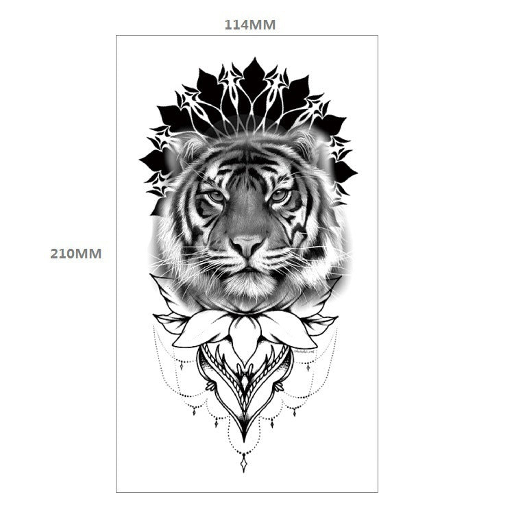 Animal Pattern Tiger Lion Half Arm Water Transfer Imitation Tattoo 087c6888 e62d 40a6 9267 acde8ef45202