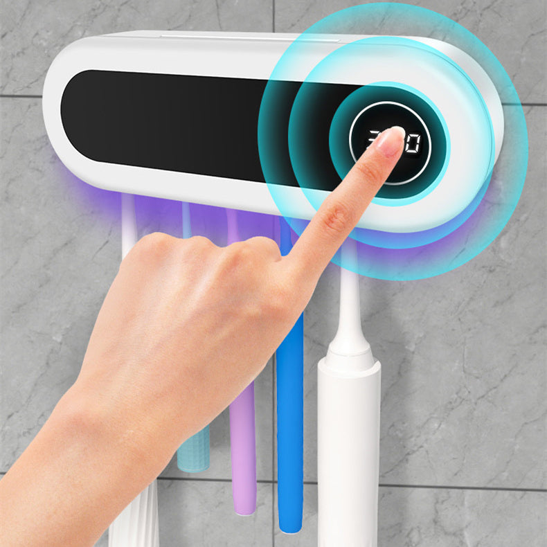 Wall Mounted Toothbrush Holder Smart Toothbrush UV Sterilizer Holder Toothpaste Dispenser Squeezer For Bathroom Accessories 0