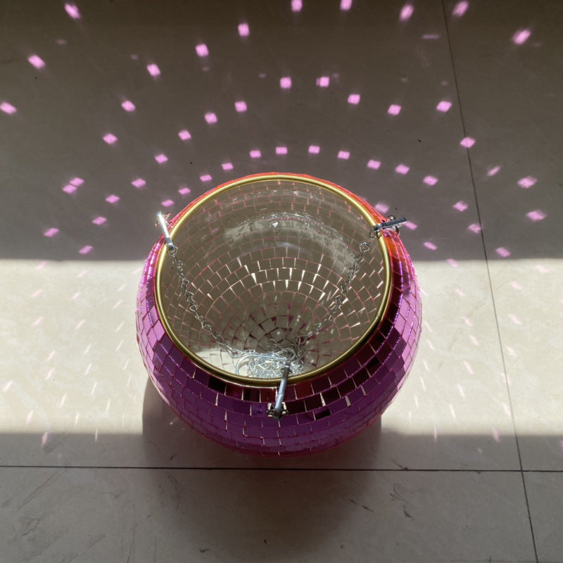 Cross-border Disco Ball Planter Hanging Mirror Spherical Plastic Flowerpot 09053826 9c0f 4cef 944c ddf07af90f01