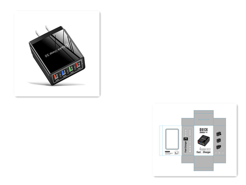 USB Charger Quick Charge 3.0 4 Phone Adapter For Tablet Portable Wall Mobile Charger Fast Charger - 图片 22