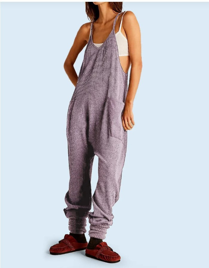 Waffle Knitted Trousers Jumpsuit Suspender Pants 09727fc8 b060 451a a523 1afdc2586355