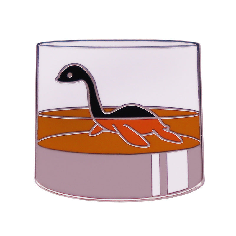 Compatible with Apple, Swimming Dinosaur Plesiosaurus Brooch Cute Cartoon Inspiration Badge 097c6228 8d7c 47df 9695 de2f7e9da
