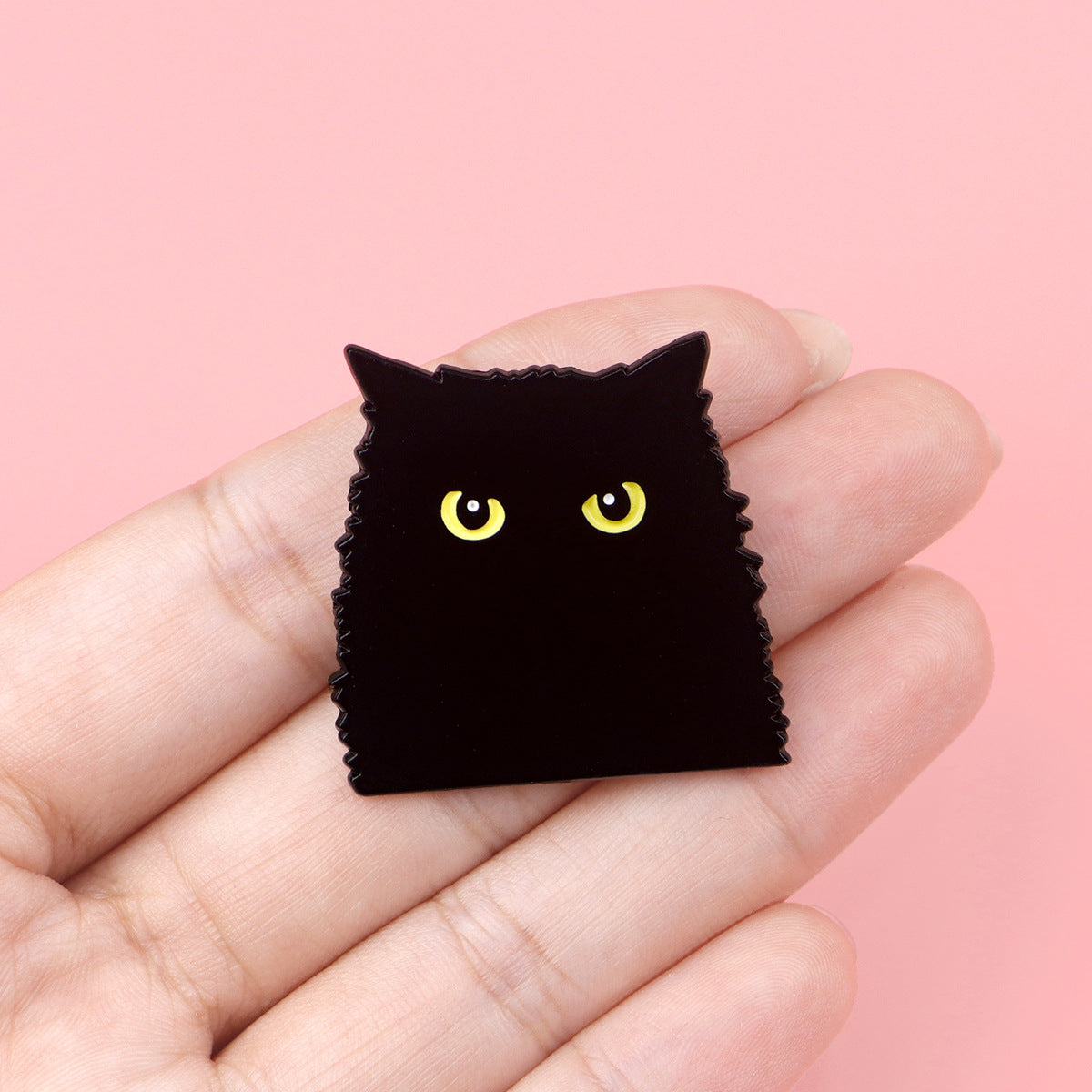 Creative Cartoon Cute Black Cat Alloy Brooch