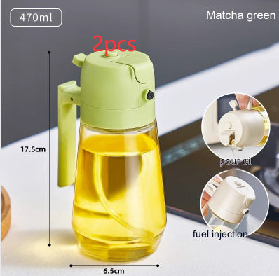 470ML Olive Oil Sprayer Dispenser For Cooking BBQ 2 In 1 Glass Oil Vinegar Soy Sauce Spray Kitchen Oil Bottle For Air Fryer - HD Wireless Product #13