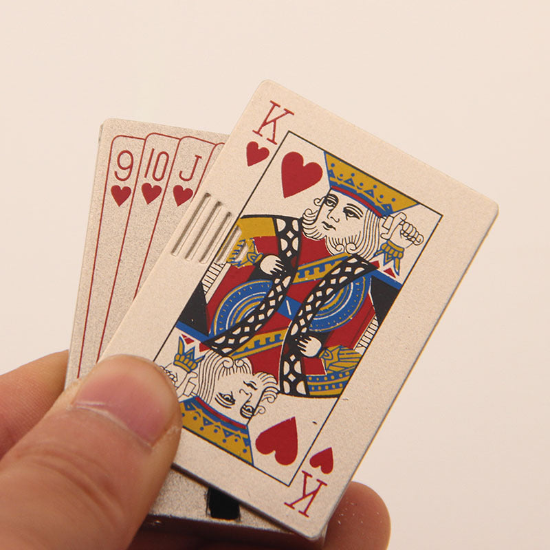 Creative Personality Cool Playing Cards Inflatable Electronic Windproof Lighter 0a76c387 0884 4a15 a40b f1f9f61858f9