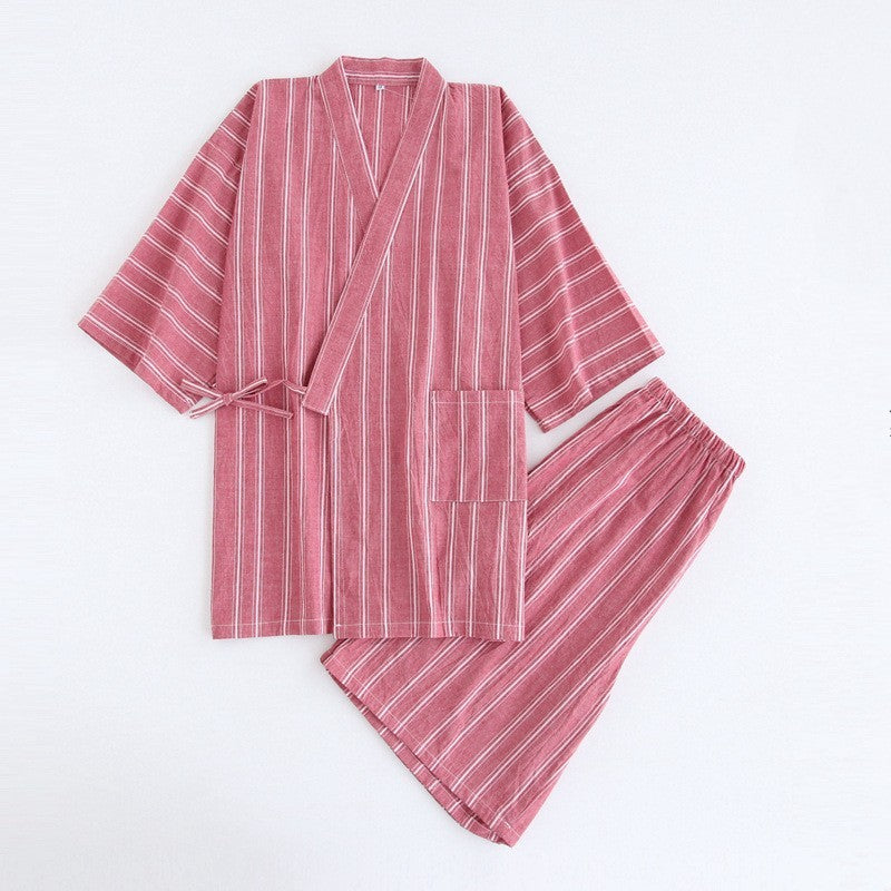 Washed Cotton Thin Striped Pajamas 0bef1127 a3f8 4ad2 a8cc 9ee41e6fe879