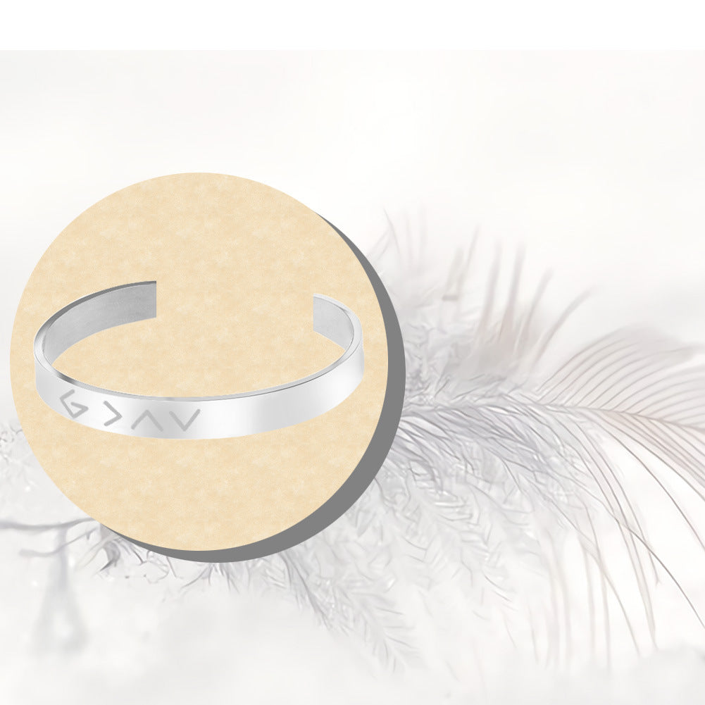 Women's Flat Head Character High Fashion Simple Stainless Steel Bracelet 0bfb9ea7 d130 45ba 831e 332f61042ef5