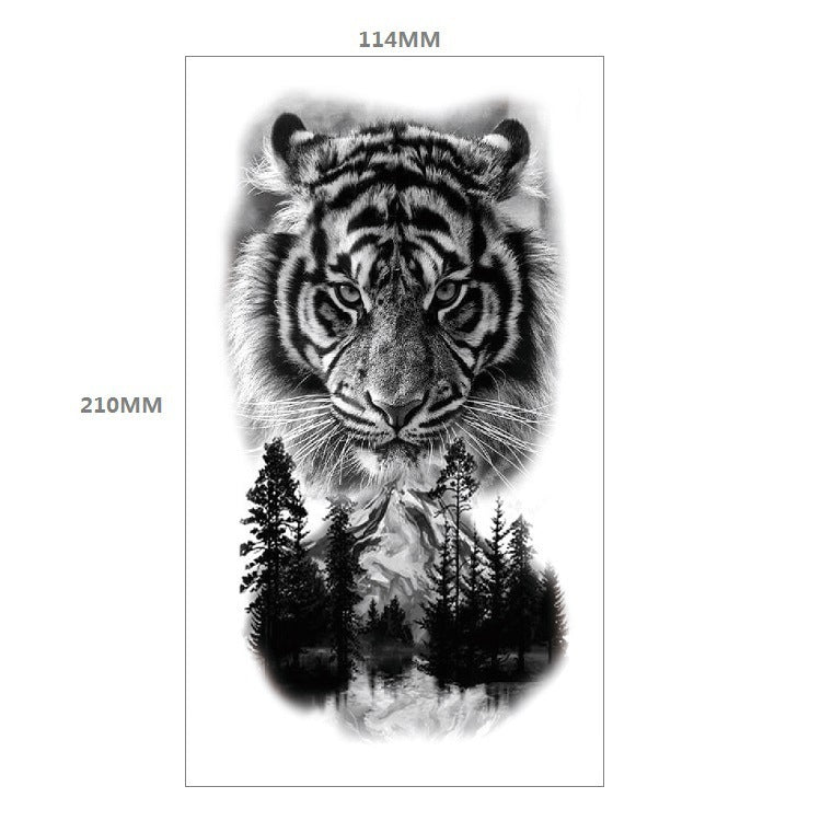 Animal Pattern Tiger Lion Half Arm Water Transfer Imitation Tattoo 0c12fdfd 229d 416a 9b20 02c98db57374