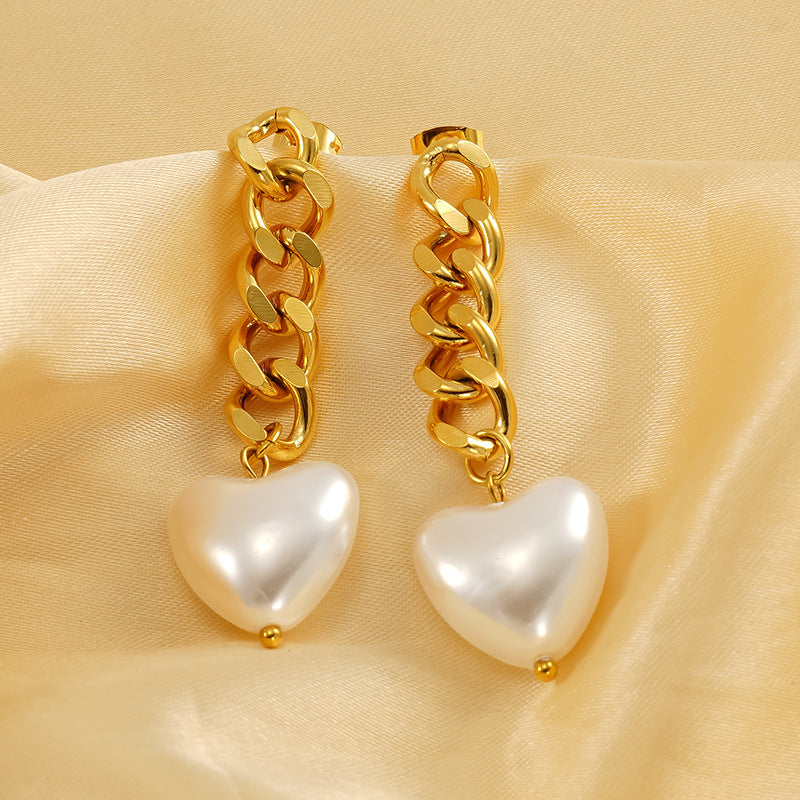 Chain Love Heart Earrings Women's Fashion Simple 0c16e77c c24e 4b97 918a 261b6b9da8cb