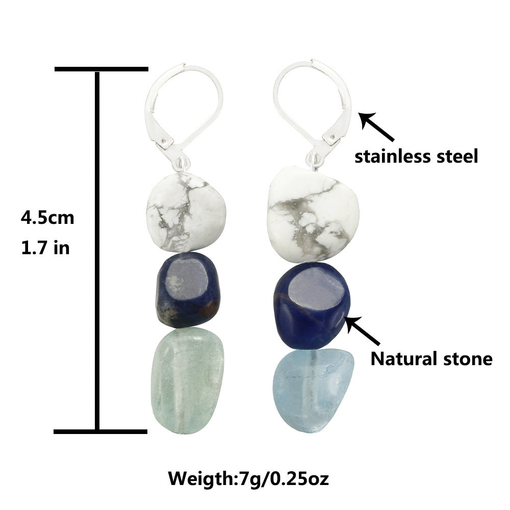Amorphous Stone Eardrops Sodalite Aquamarine 0c4df7ec ec0d 4ec6 a89b 04c50167af53