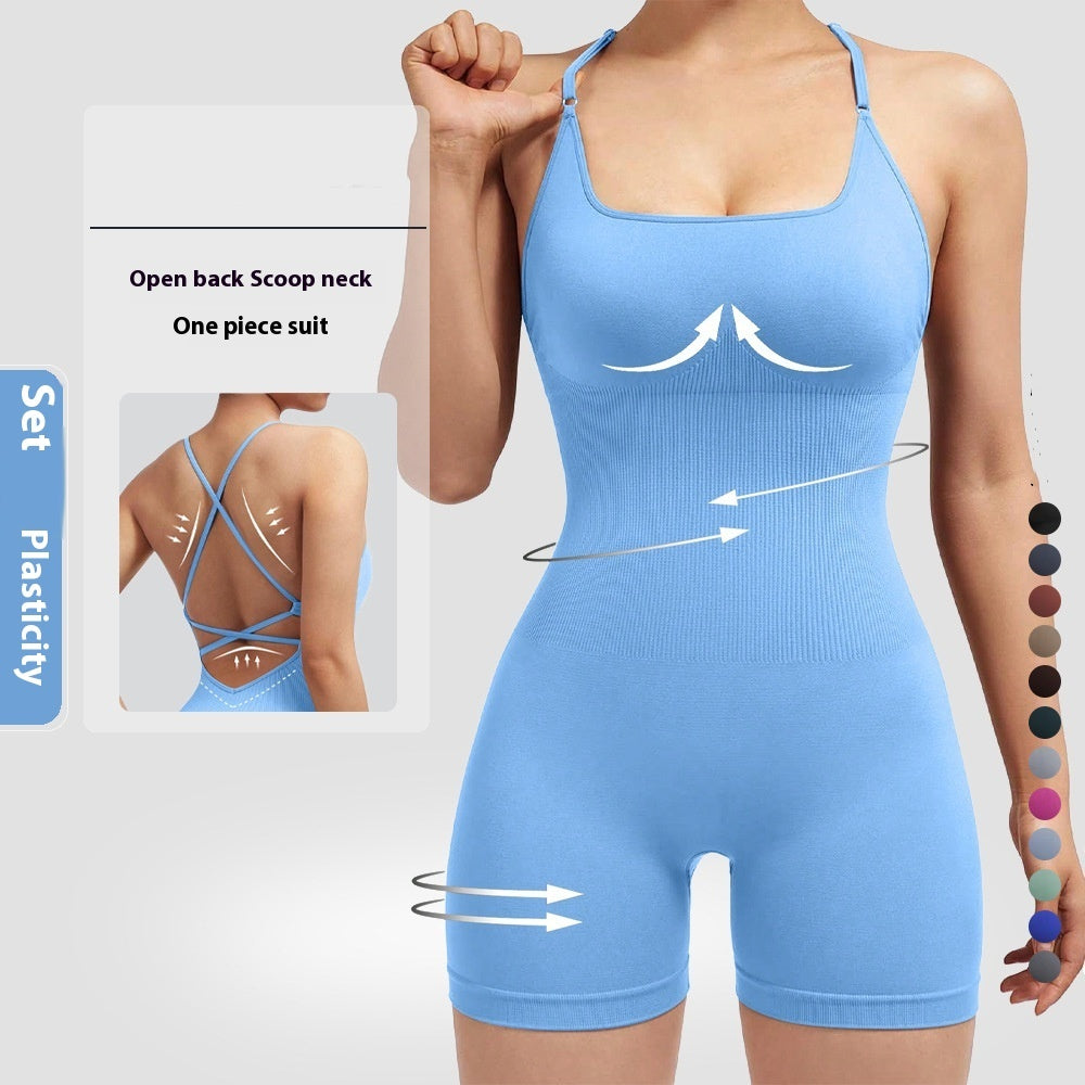 European And American Seamless Sexy Peach Hip One-piece Fitness Clothes Thread Quick-drying 0c8416c7 de00 4c4b a1cb c870145a7