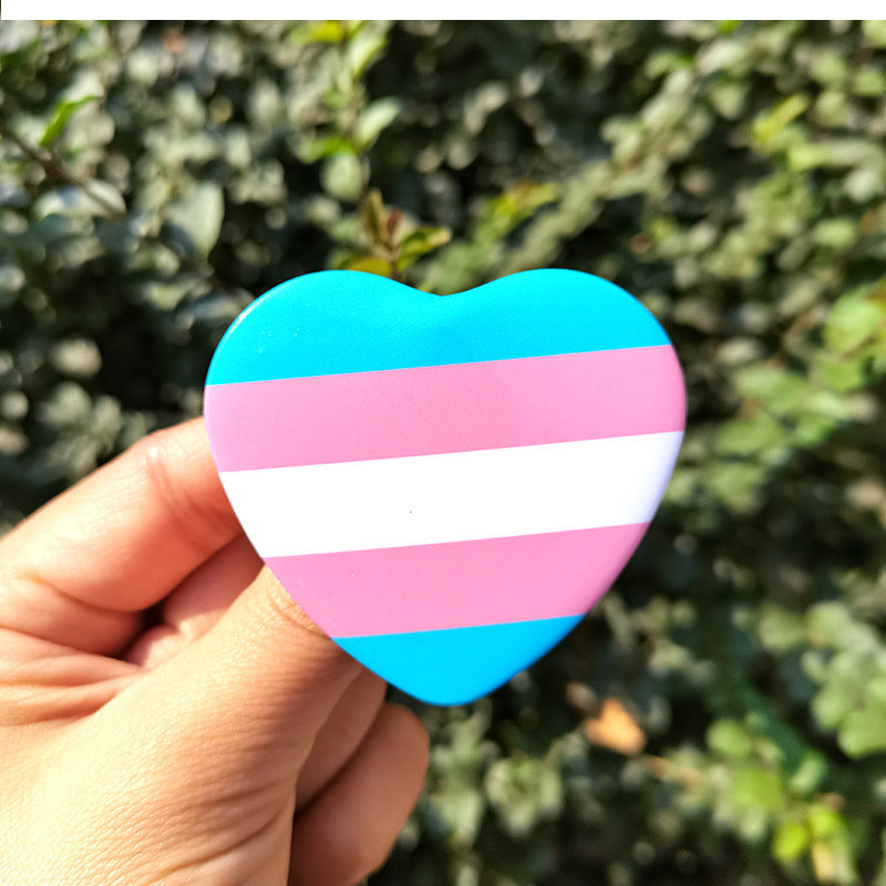 Creative Heart Shaped Rainbow Flag Badge 0cef9586 22dc 4655 b251 2fd36a67b2b5