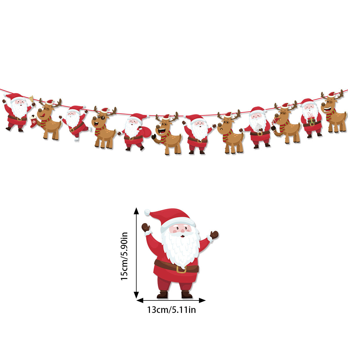 Christmas Party Hanging Flag Santa Claus Snowflake Elk 0d48515d c8c8 4e62 b291 65d069e160da