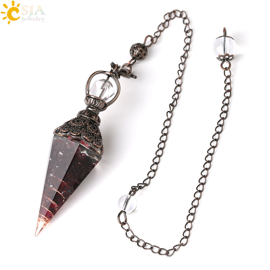 Colorful Crystal Pendulum Natural Gravel Pendant 0dd9fccf 6c23 4cd7 8fce f49a310b4f8f
