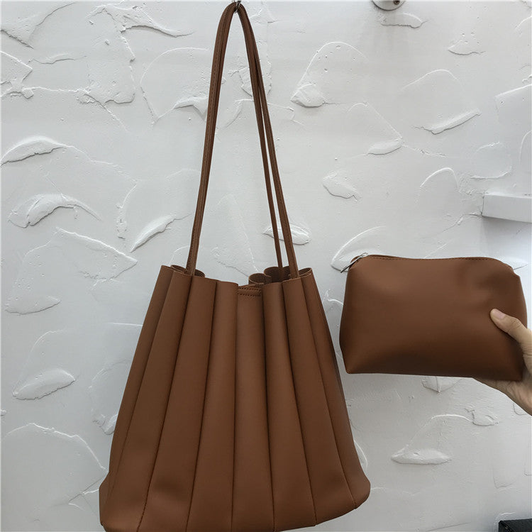 Color Series Pleated Simple Literary Handbag 0de45df6 e11a 4780 8296 155e294d2989