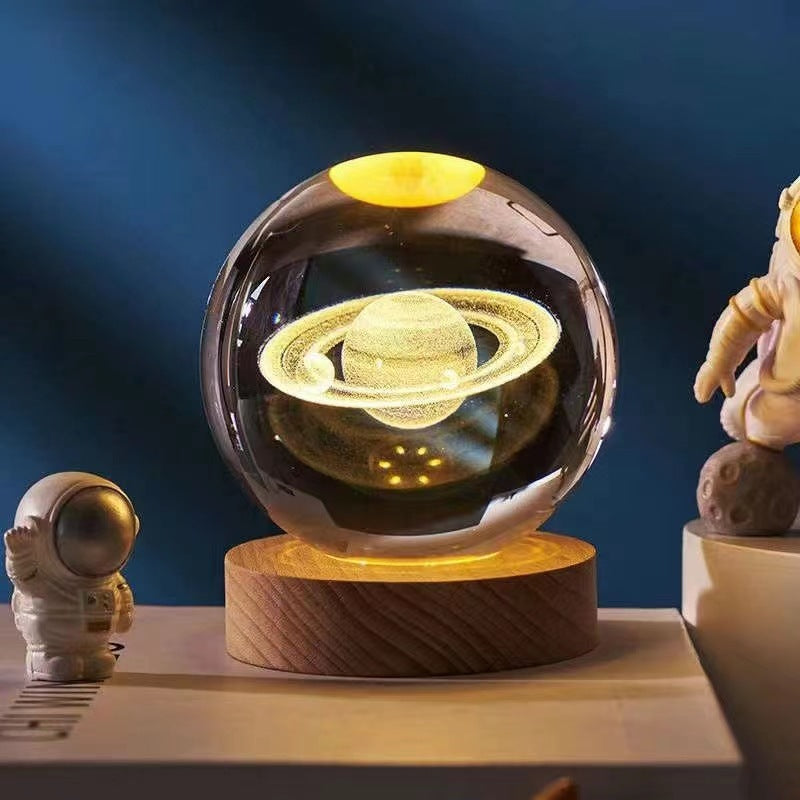 Crystal Ball 3D Inner Carved Solar System Glowing Night Lights Warm Bedside Light Festival And Kid Gift Night Lamp 0e390257 6