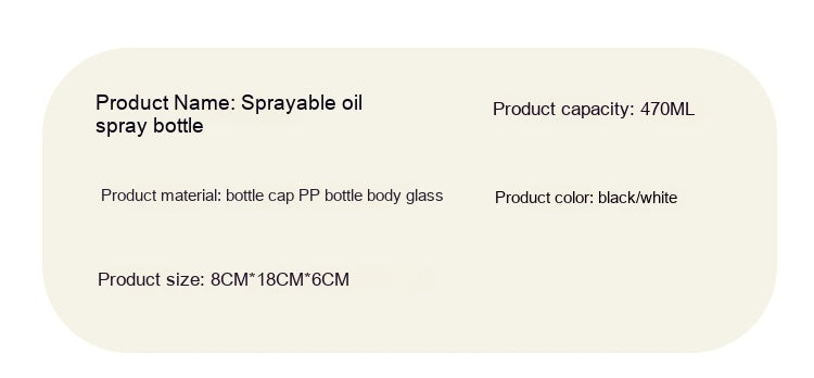 New Two-in-one Glass Oil Pot Kitchen Soy Sauce Bottle Atomization Bottle
