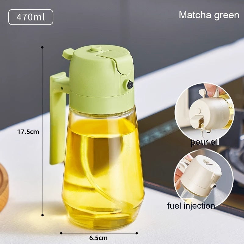 470ML Olive Oil Sprayer Dispenser For Cooking BBQ 2 In 1 Glass Oil Vinegar Soy Sauce Spray Kitchen Oil Bottle For Air Fryer - HD Wireless Product #9