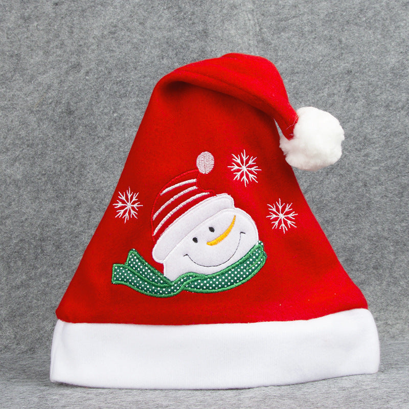 Cartoon Christmas Hat With Elk Santa Claus Embroidery Design Holiday Party Decoration Fuzzy Hat 0f8e59a6 6be5 46fc 9378 f4921